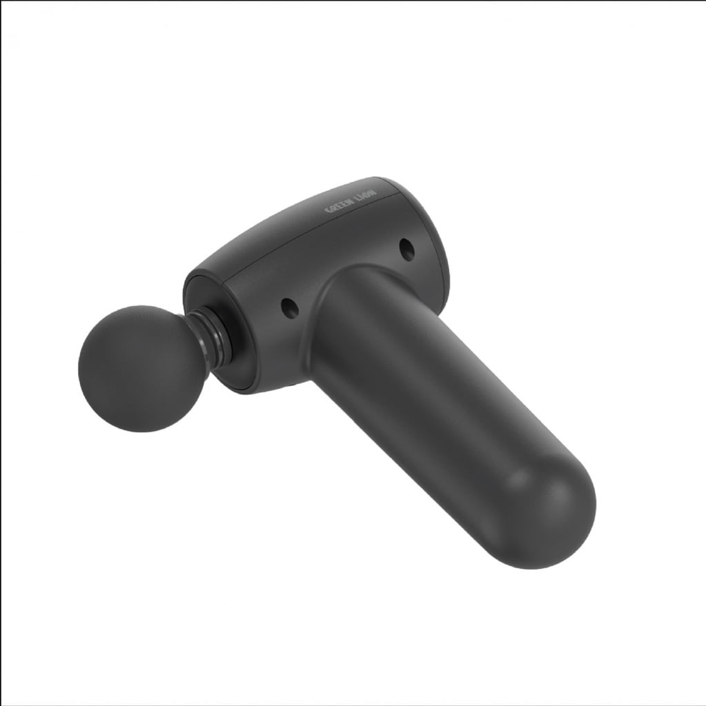 ماساژور تفنگی Green Lion Prime Massage Gun با طراحی مدرن و قابلیت‌های پیشرفته مانند ماساژ حرارتی و سرهای متنوع.