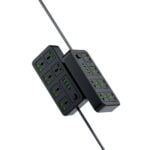 چندراهی برق شش تایی پرودو با ۶ سوکت و ۴ پورت USB، توان ۲۰۰۰ وات و کابل ۳ متر. طراحی کاربردی و مقاوم برای شارژ همزمان دستگاه‌ها.